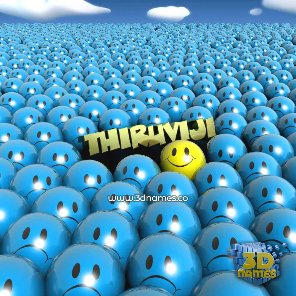 thiruviji in Special Smileys style - 3D name wallpaper