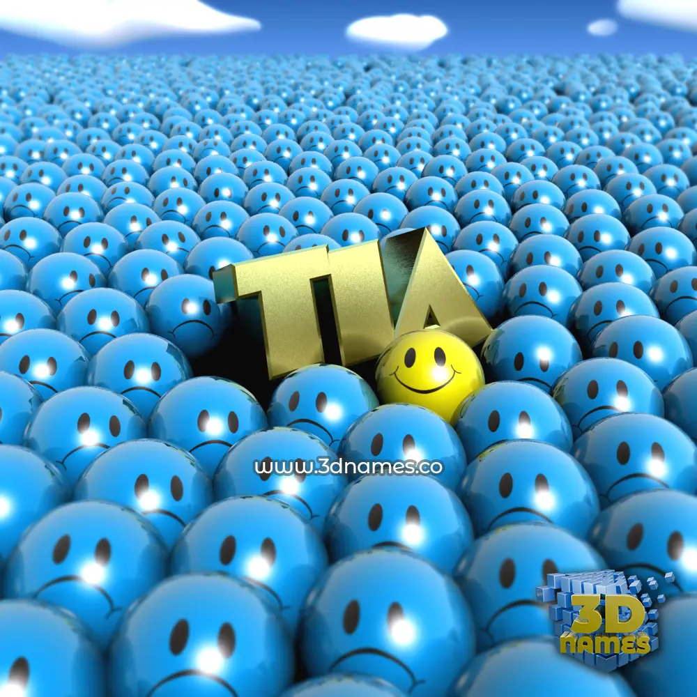tia in Special Smileys style - 3D name wallpaper