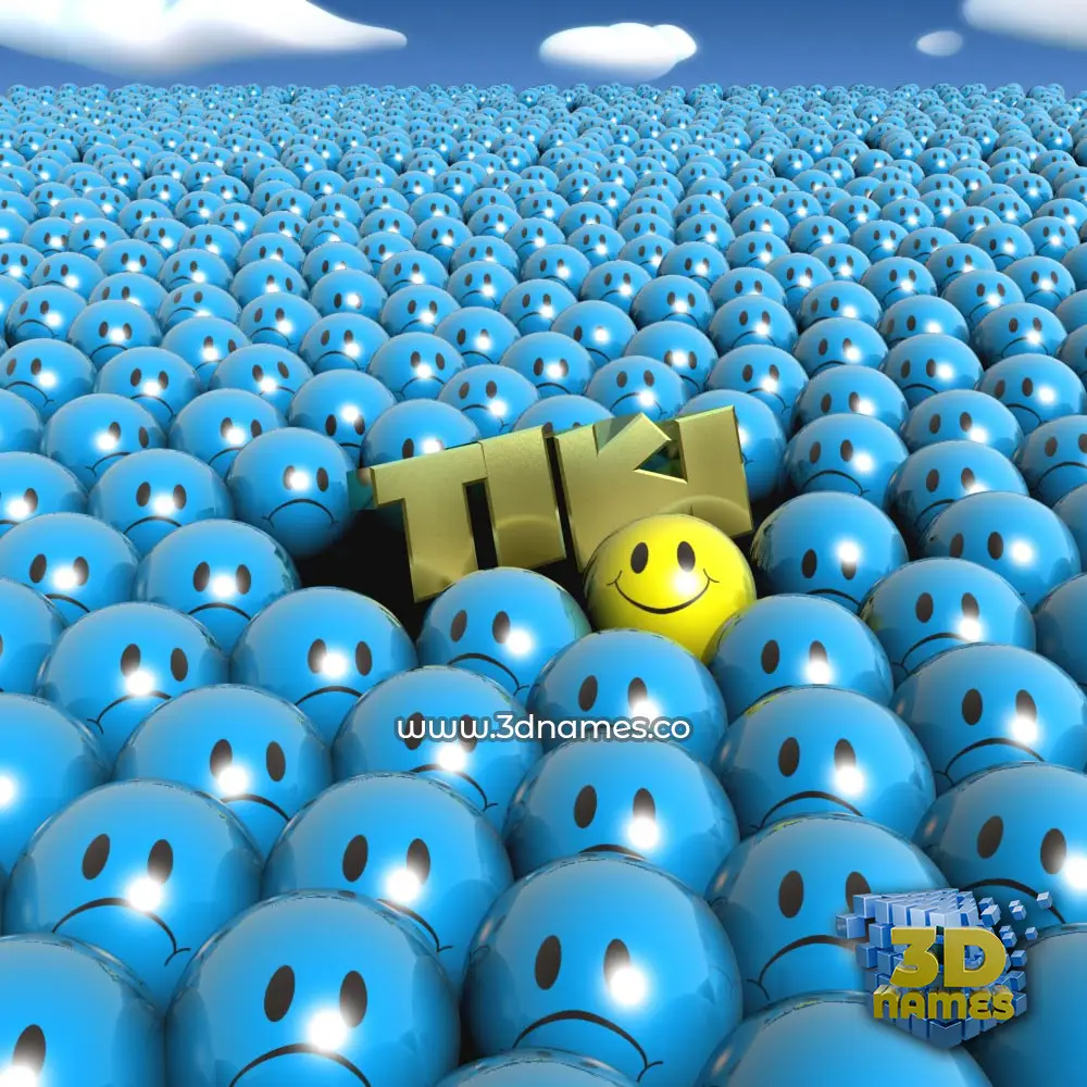 tiki in Special Smileys style - 3D name wallpaper