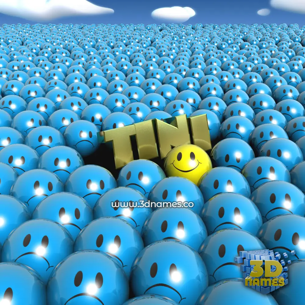 tini in Special Smileys style - 3D name wallpaper