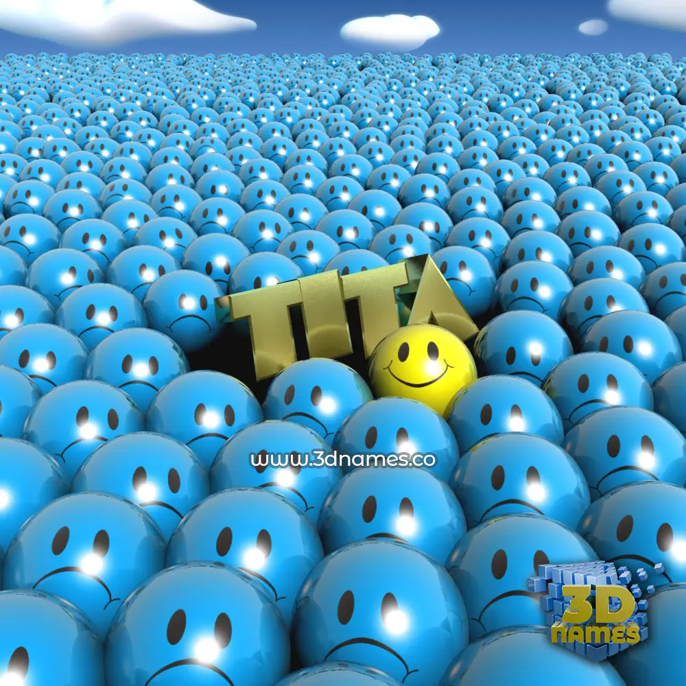 tita in Special Smileys style - 3D name wallpaper