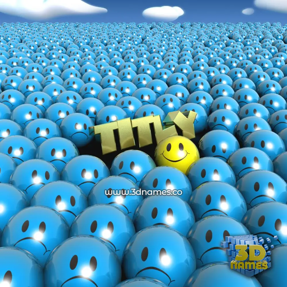 titly in Special Smileys style - 3D name wallpaper