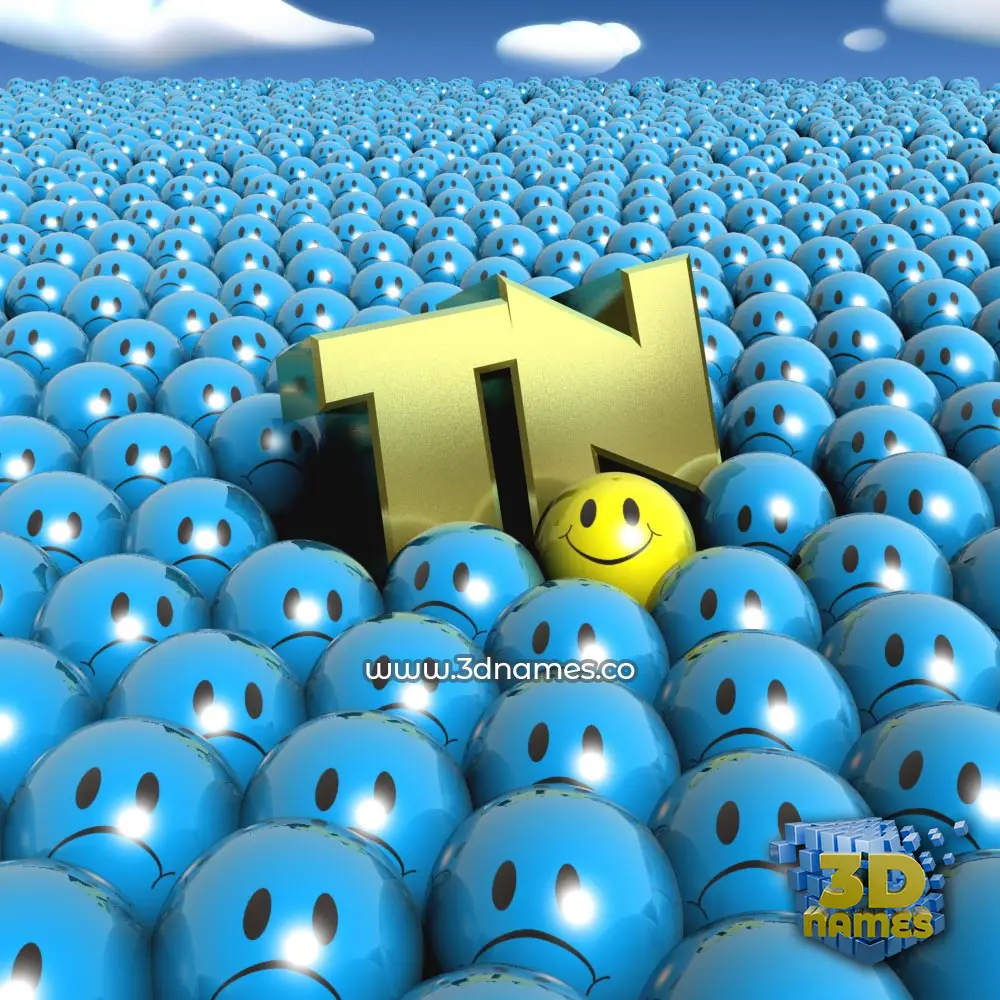 tn in Special Smileys style - 3D name wallpaper