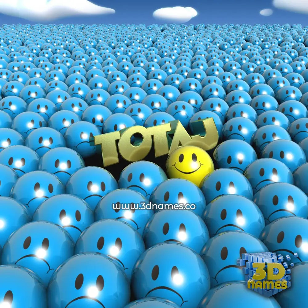 totaj in Special Smileys style - 3D name wallpaper