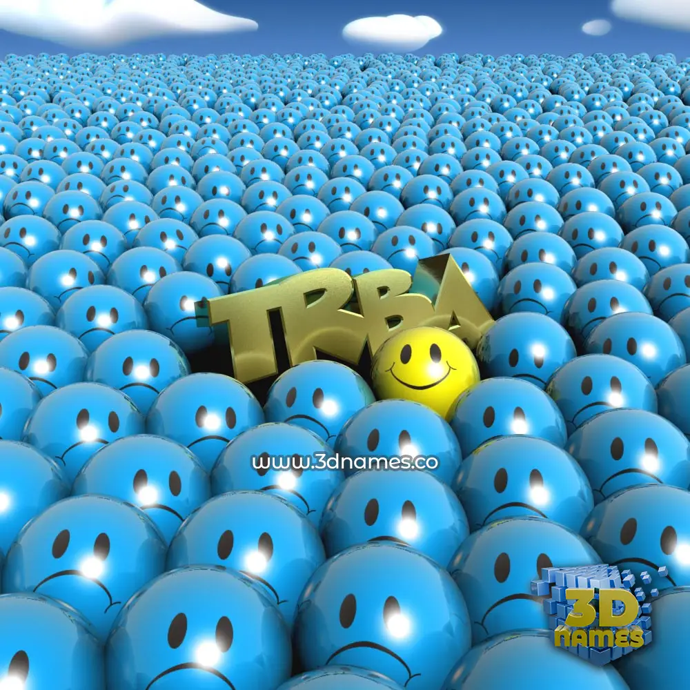 trba in Special Smileys style - 3D name wallpaper