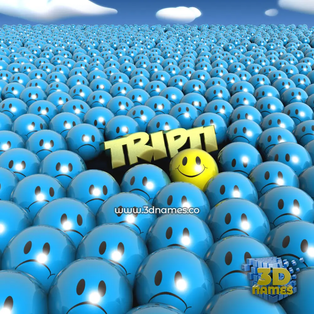 tripti in Special Smileys style - 3D name wallpaper