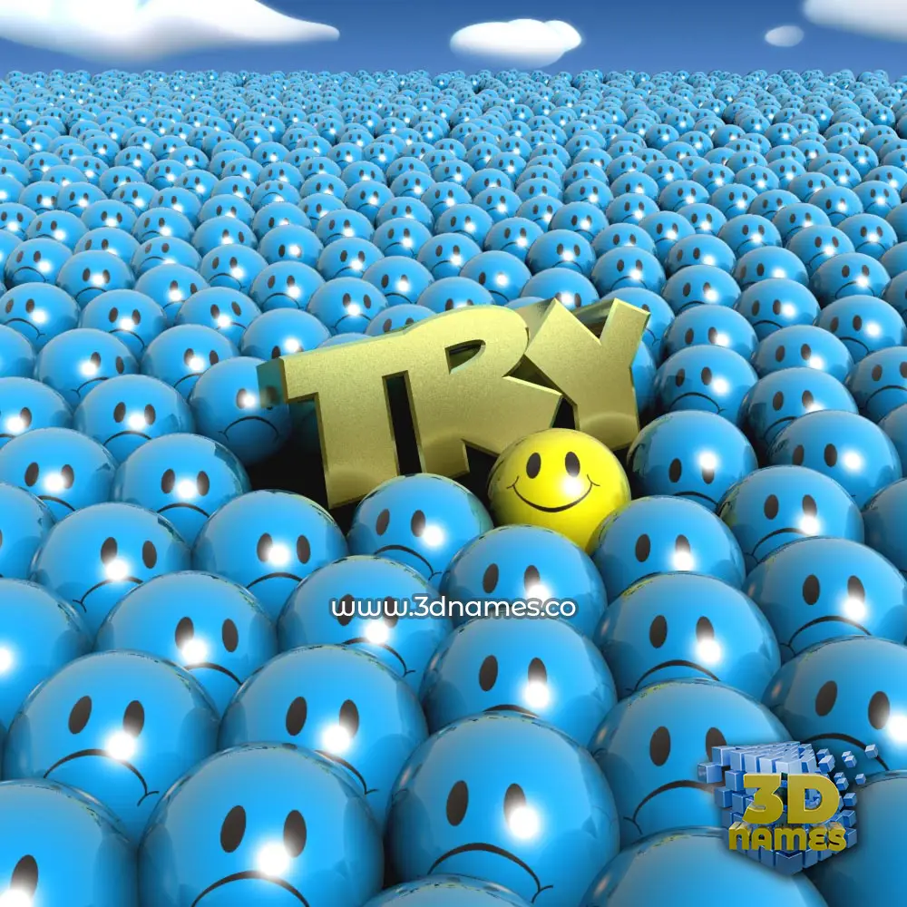 try in Special Smileys style - 3D name wallpaper