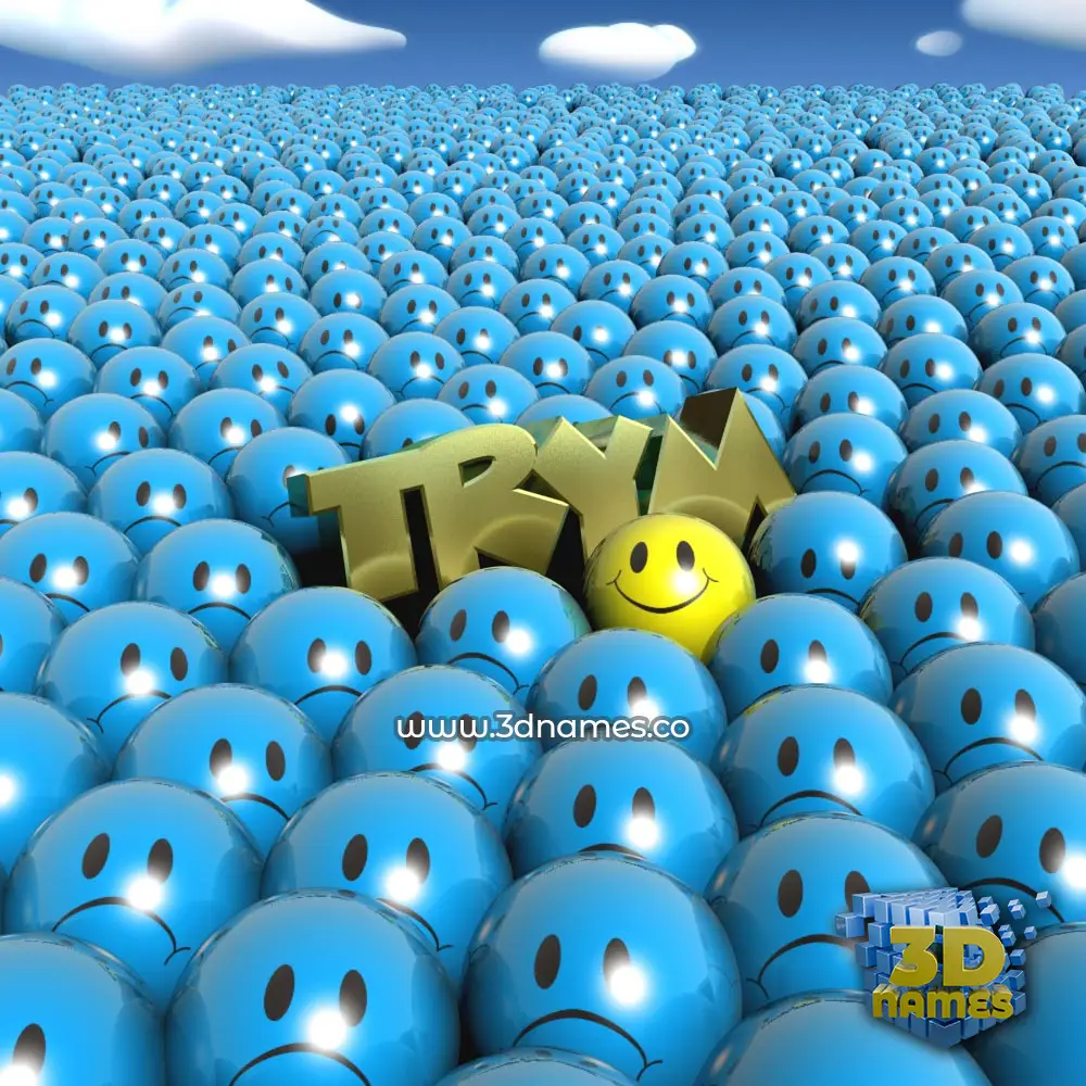 trym in Special Smileys style - 3D name wallpaper