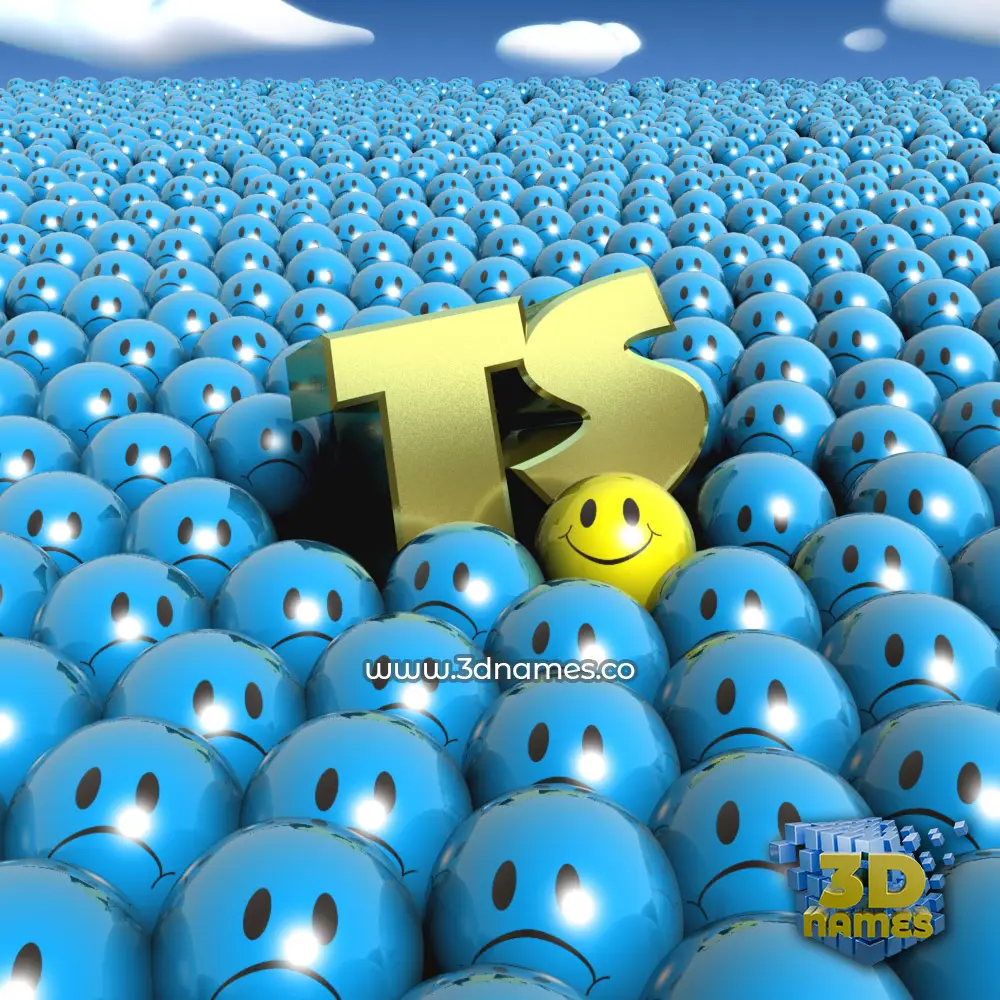 ts in Special Smileys style - 3D name wallpaper
