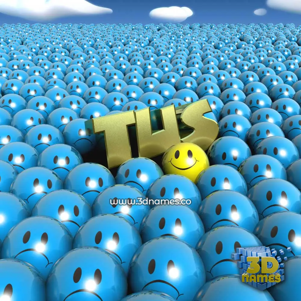 tus in Special Smileys style - 3D name wallpaper