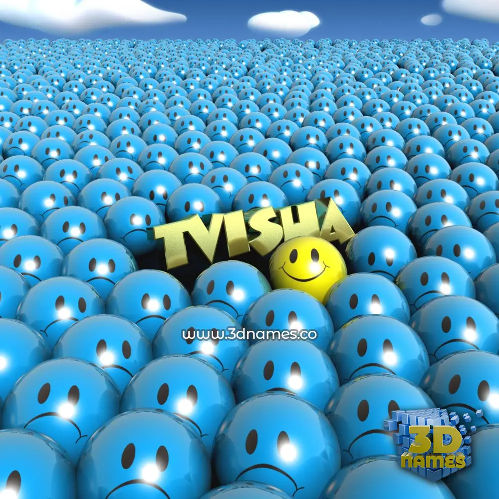 tvisha in Special Smileys style - 3D name wallpaper