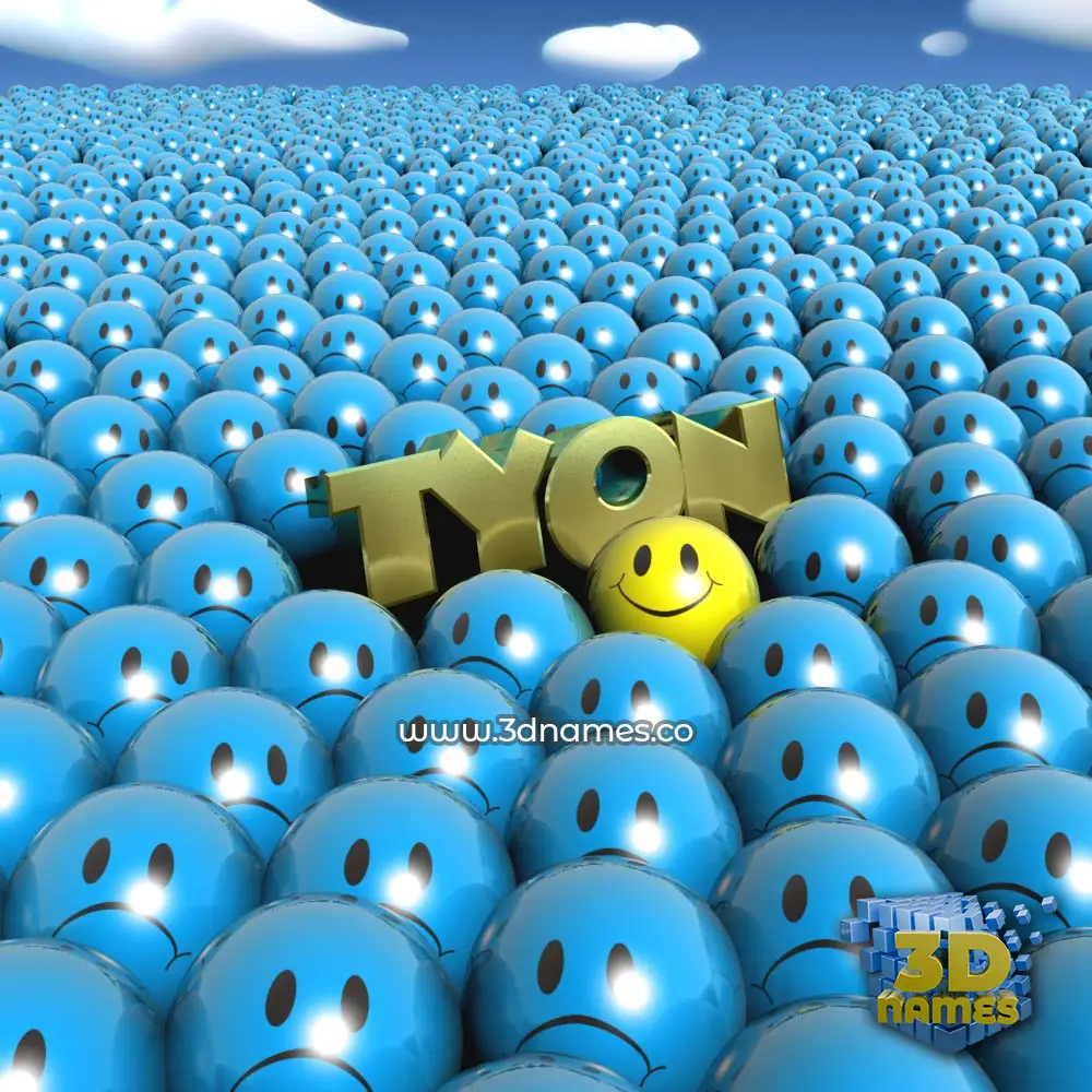 tyon in Special Smileys style - 3D name wallpaper