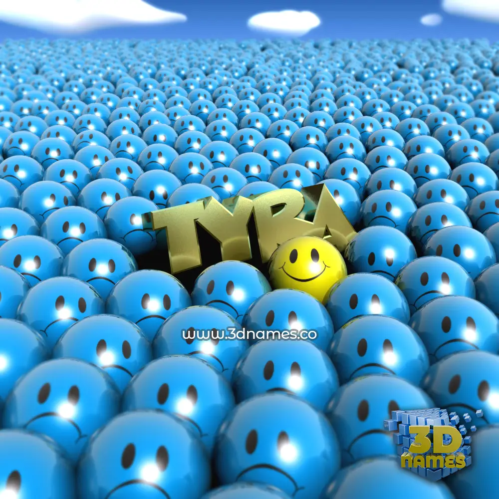 tyra in Special Smileys style - 3D name wallpaper