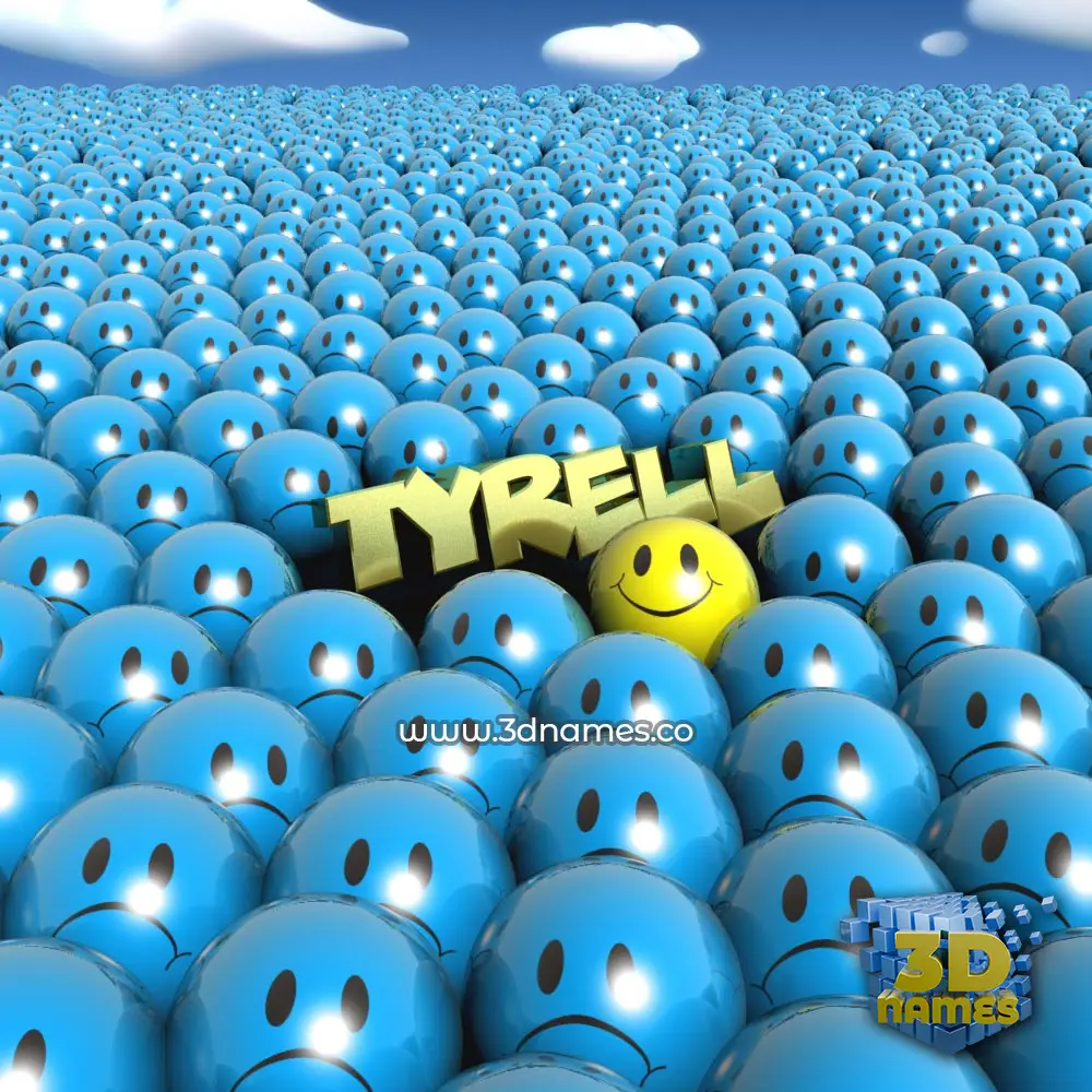 tyrell in Special Smileys style - 3D name wallpaper