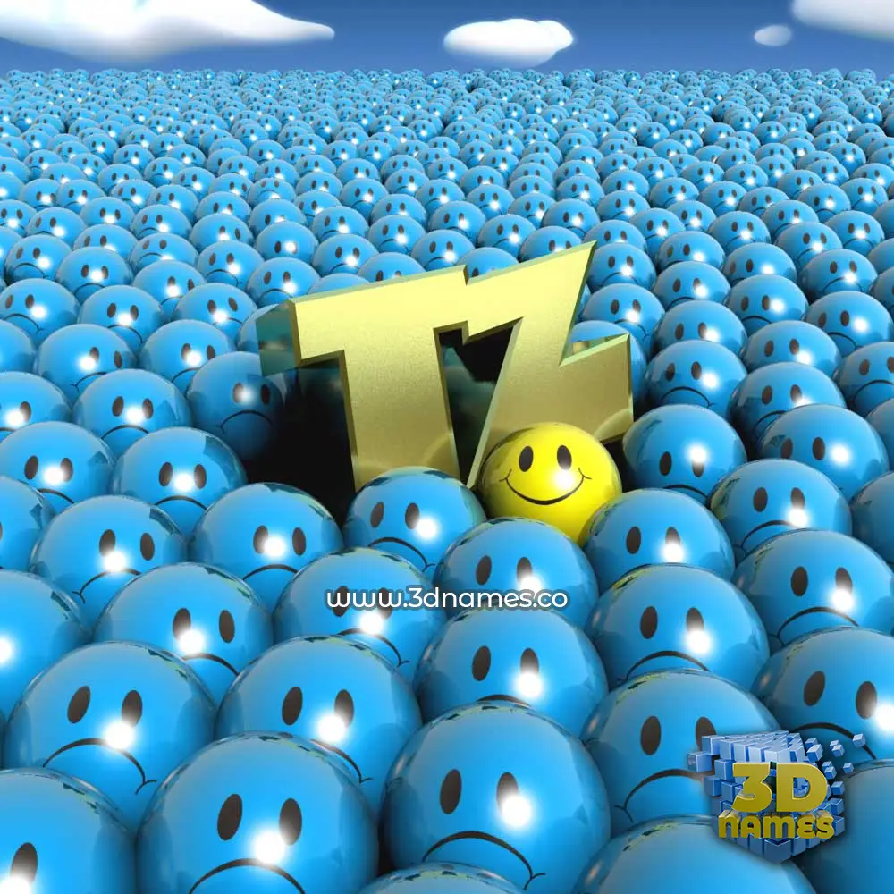tz in Special Smileys style - 3D name wallpaper