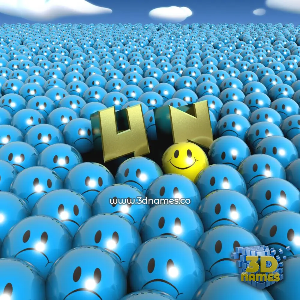 u n in Special Smileys style - 3D name wallpaper