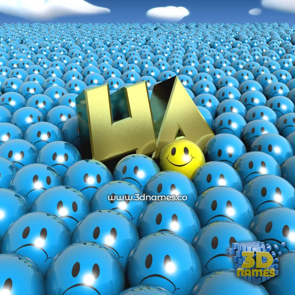 ua in Special Smileys style - 3D name wallpaper