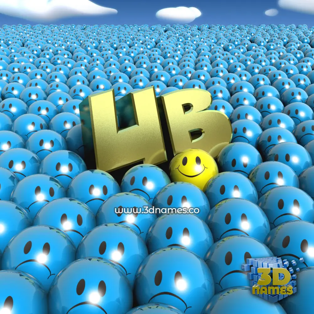 ub in Special Smileys style - 3D name wallpaper