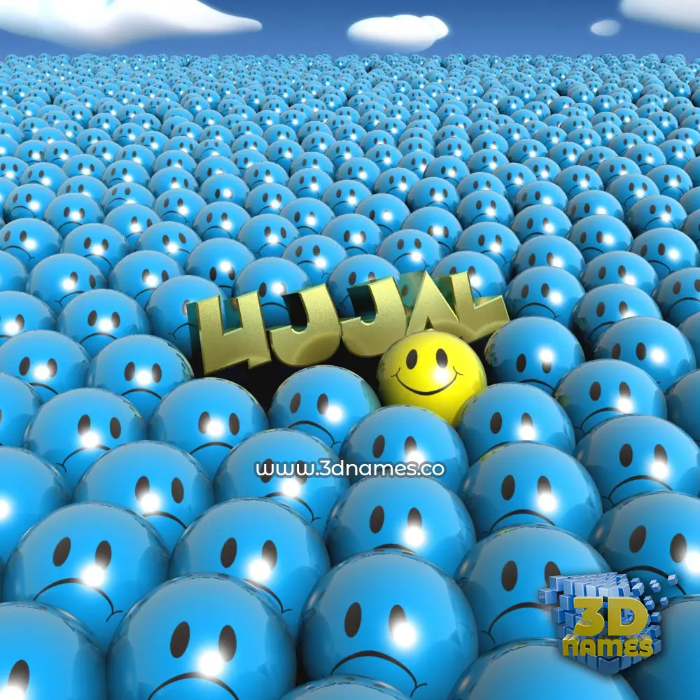 ujjal in Special Smileys style - 3D name wallpaper