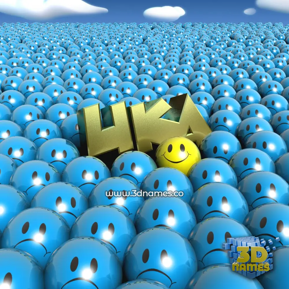 uka in Special Smileys style - 3D name wallpaper