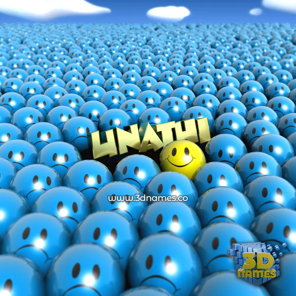unathi in Special Smileys style - 3D name wallpaper