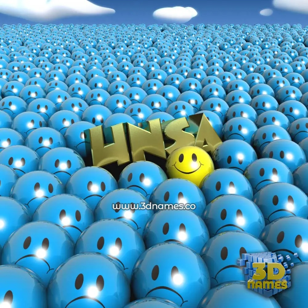 unsa in Special Smileys style - 3D name wallpaper