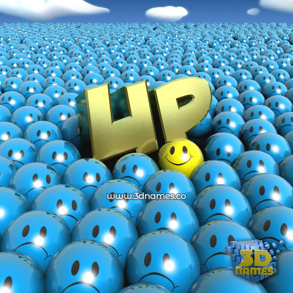 up in Special Smileys style - 3D name wallpaper