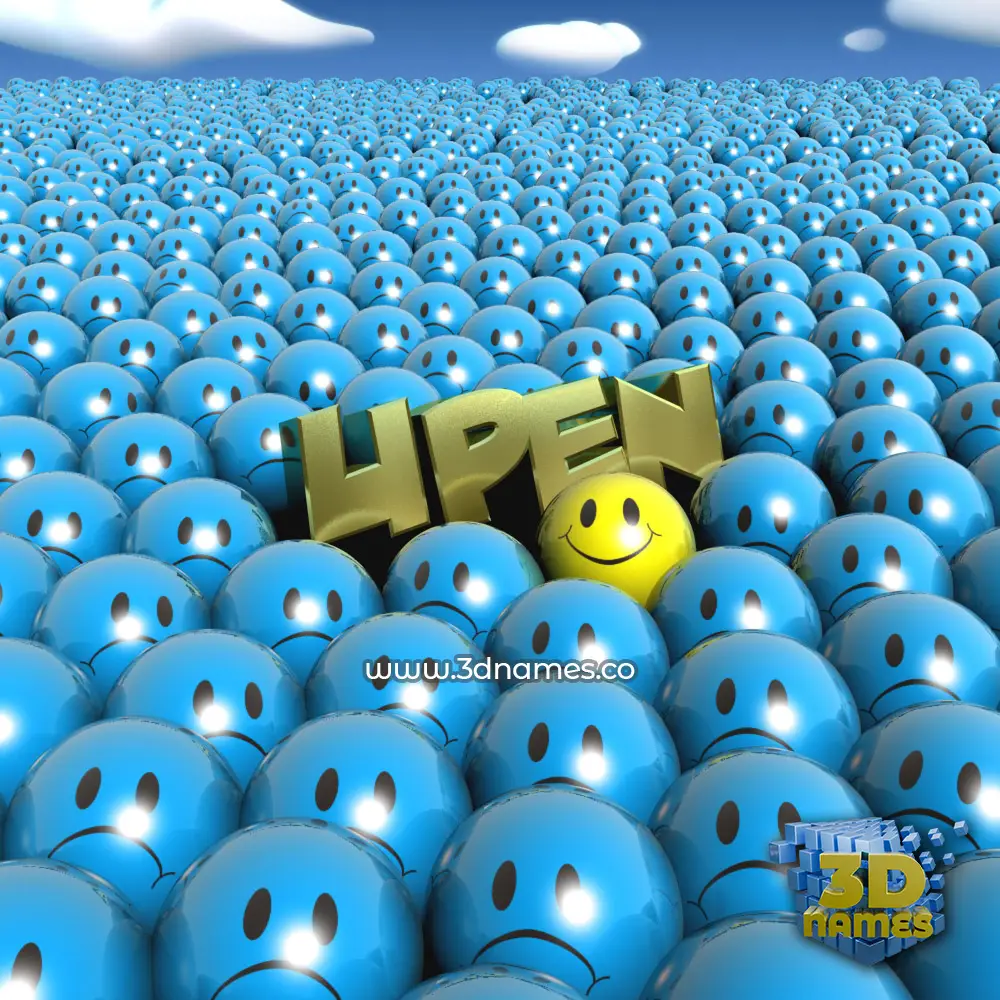upen in Special Smileys style - 3D name wallpaper