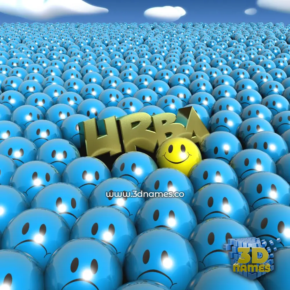 urba in Special Smileys style - 3D name wallpaper