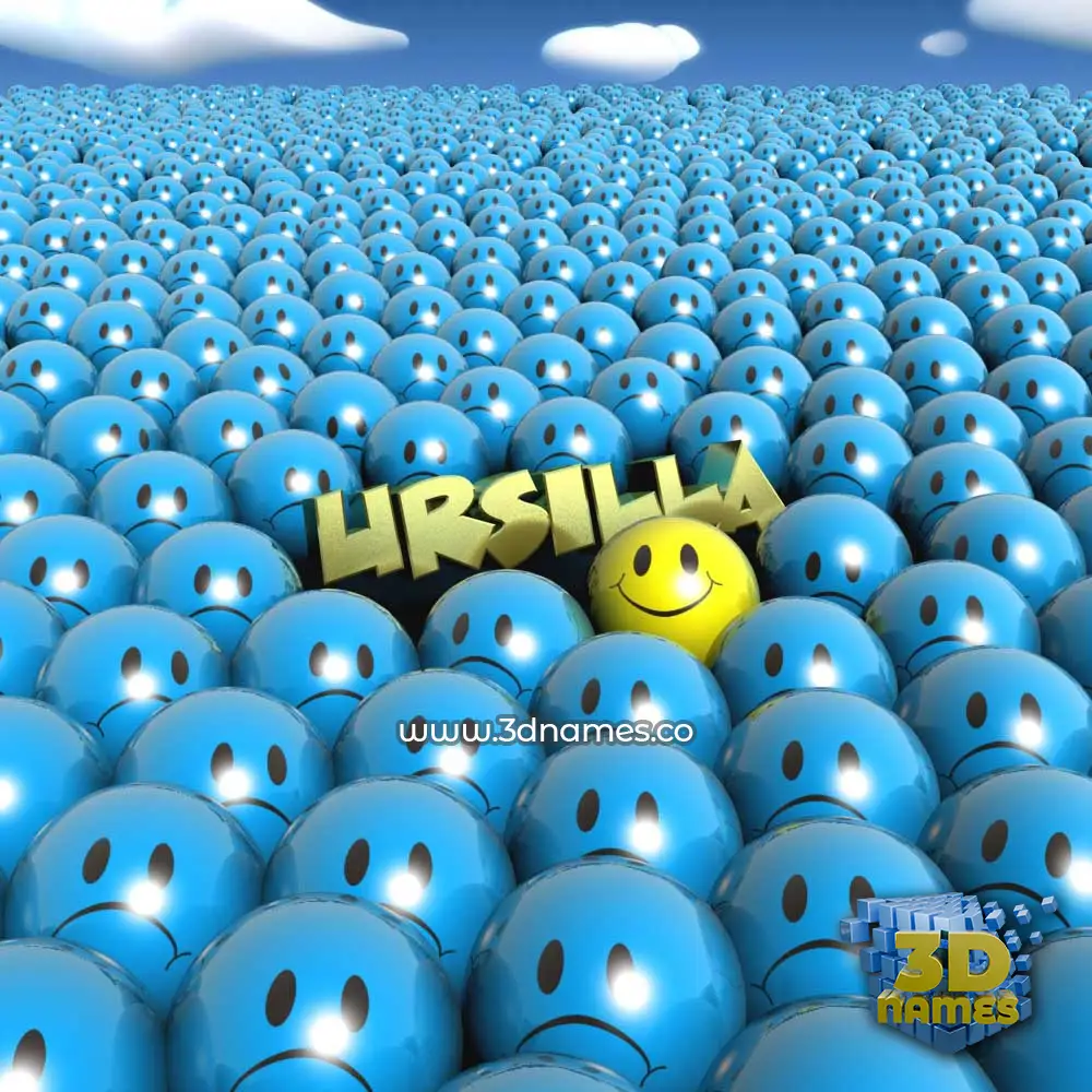 ursilla in Special Smileys style - 3D name wallpaper