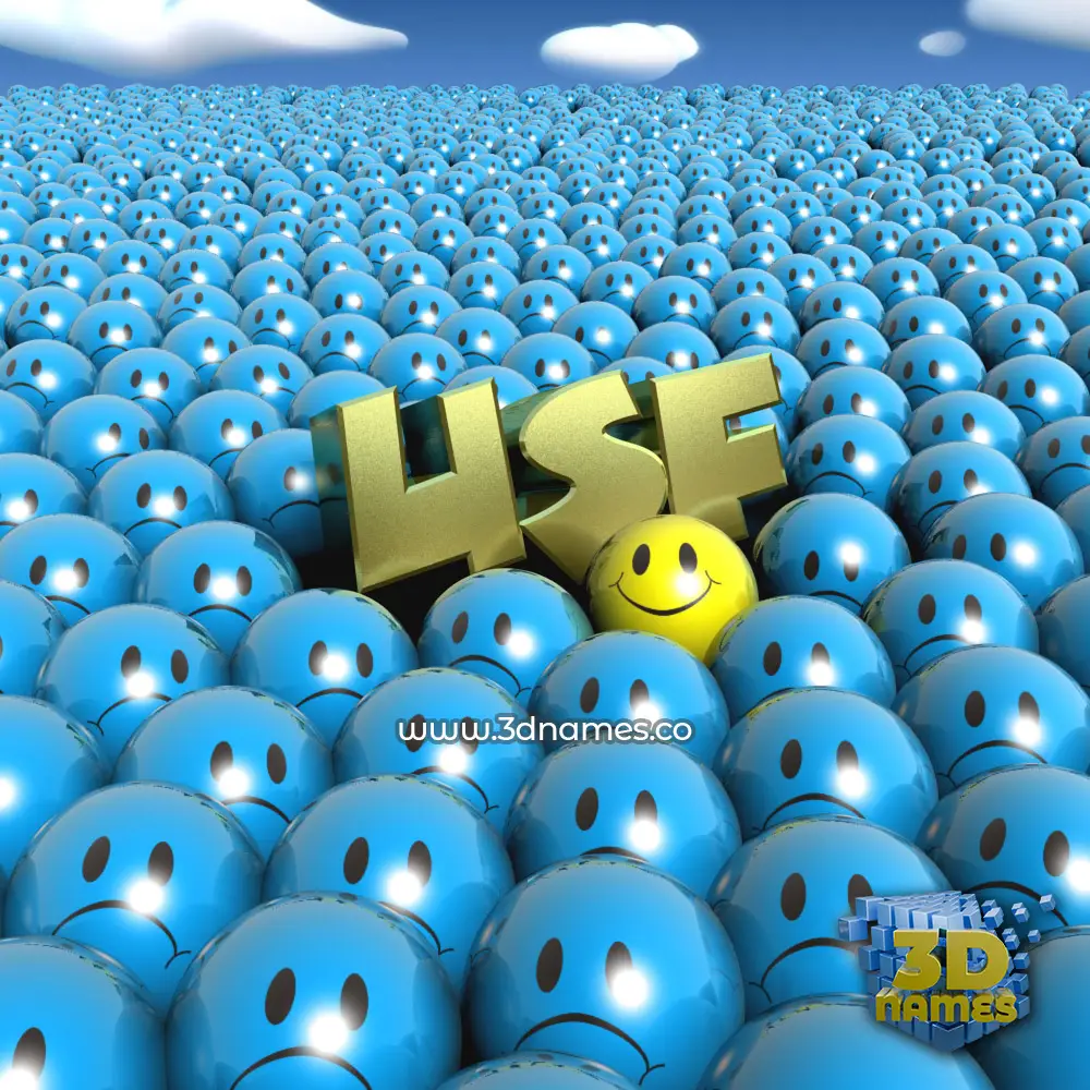 usf in Special Smileys style - 3D name wallpaper