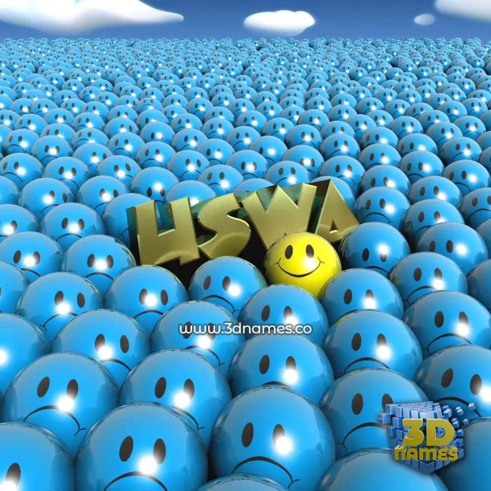 uswa in Special Smileys style - 3D name wallpaper
