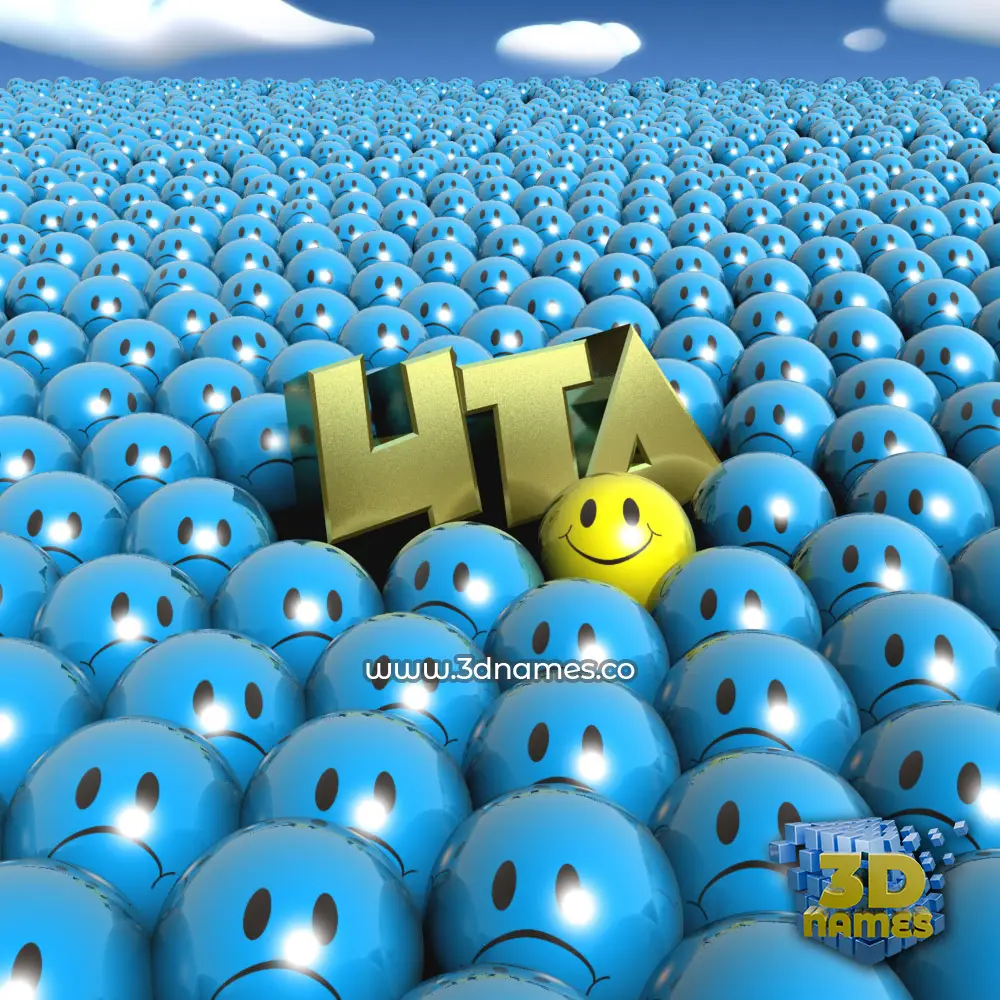 uta in Special Smileys style - 3D name wallpaper