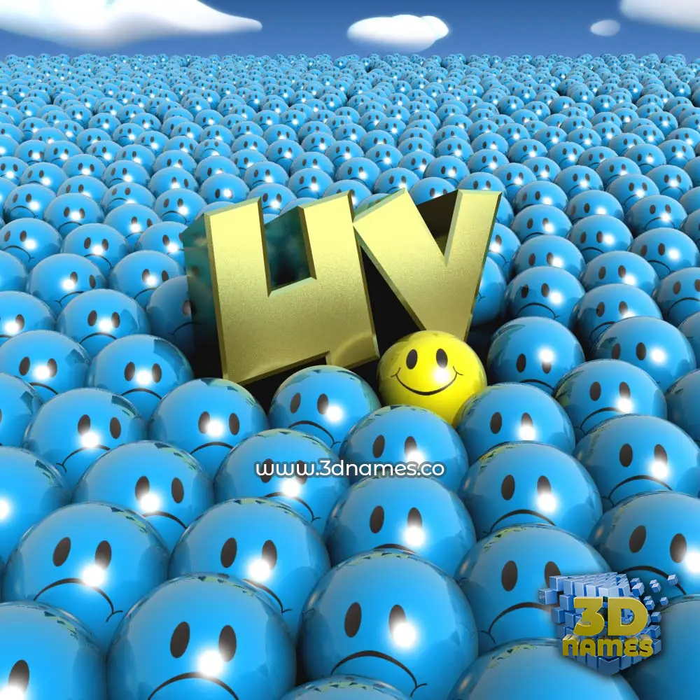 uv in Special Smileys style - 3D name wallpaper