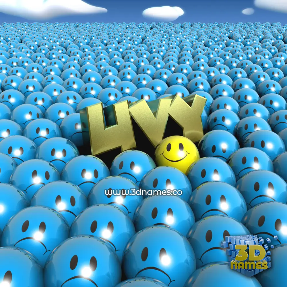 uvy in Special Smileys style - 3D name wallpaper