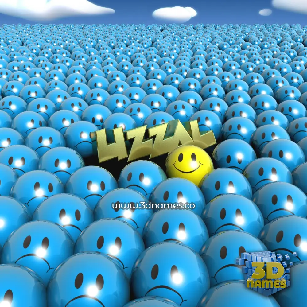 uzzal in Special Smileys style - 3D name wallpaper