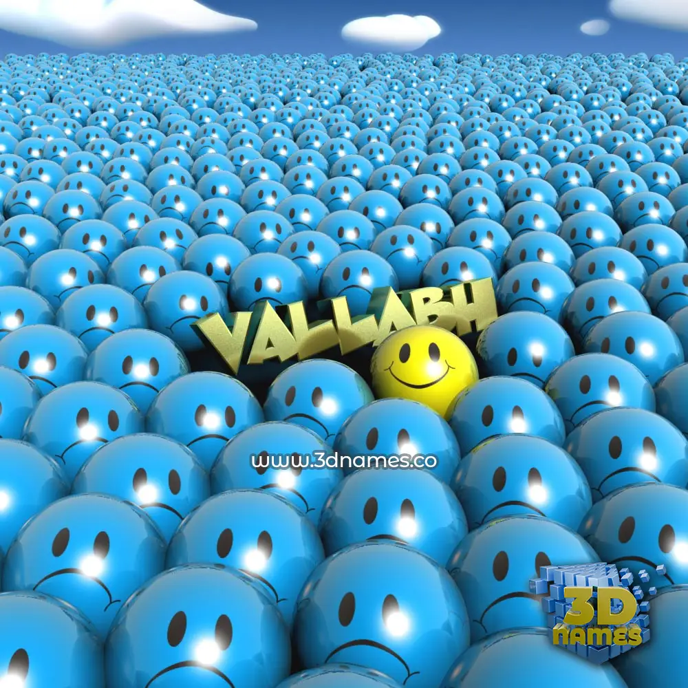 vallabh in Special Smileys style - 3D name wallpaper
