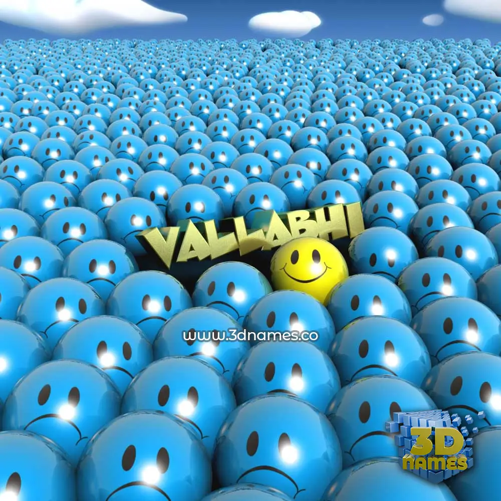 vallabhi in Special Smileys style - 3D name wallpaper