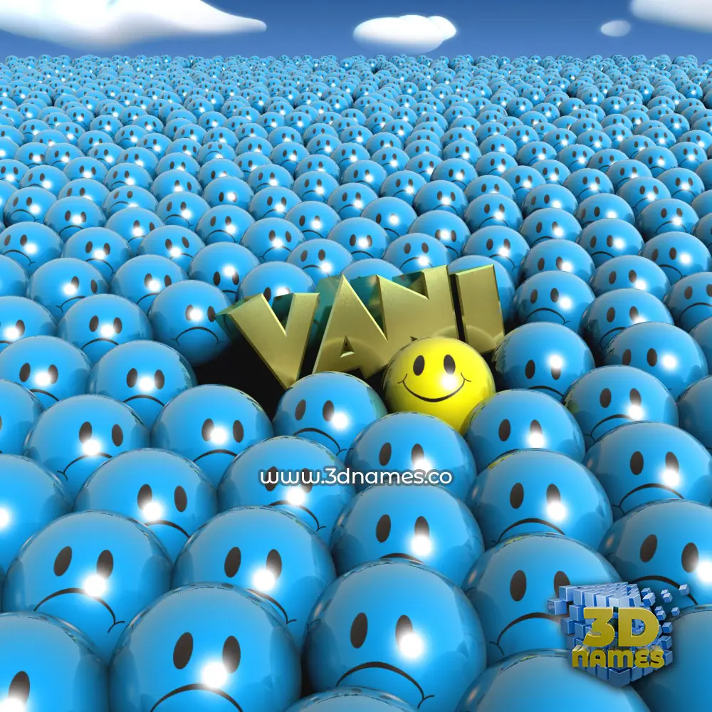 vani in Special Smileys style - 3D name wallpaper