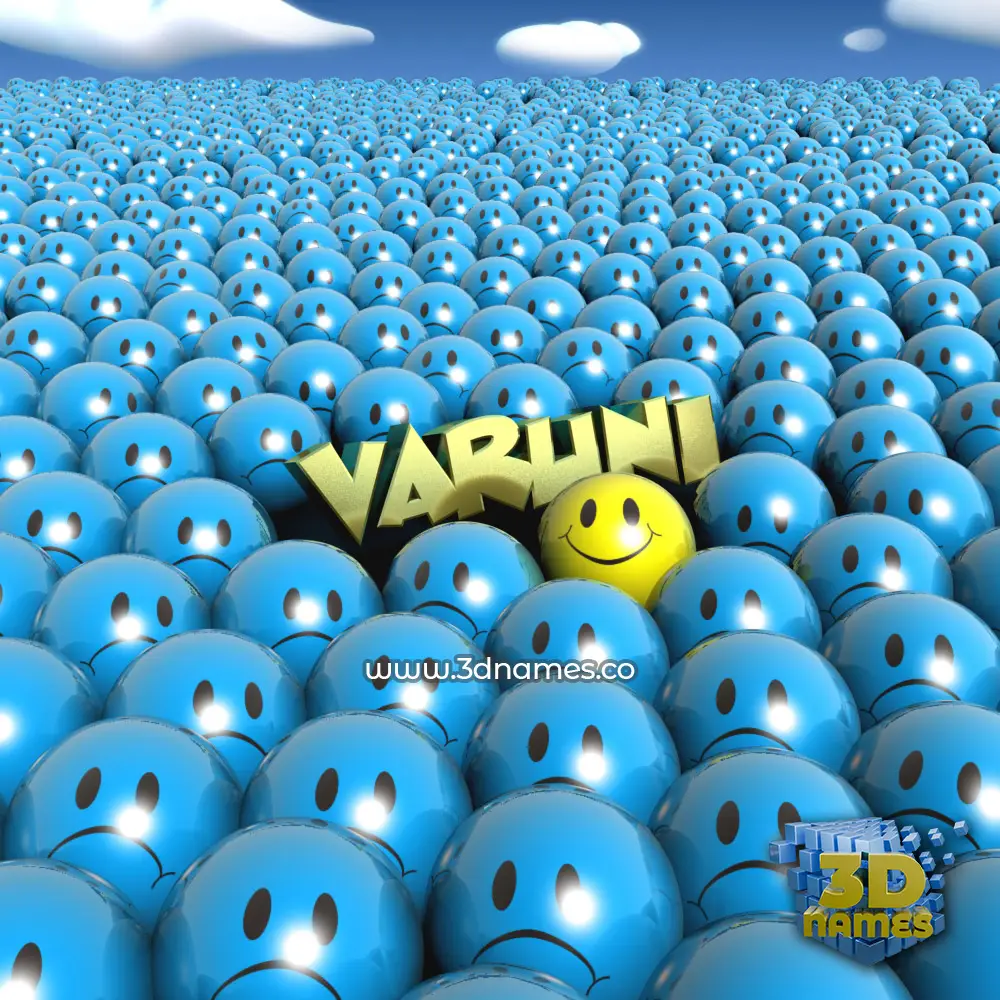 varuni in Special Smileys style - 3D name wallpaper