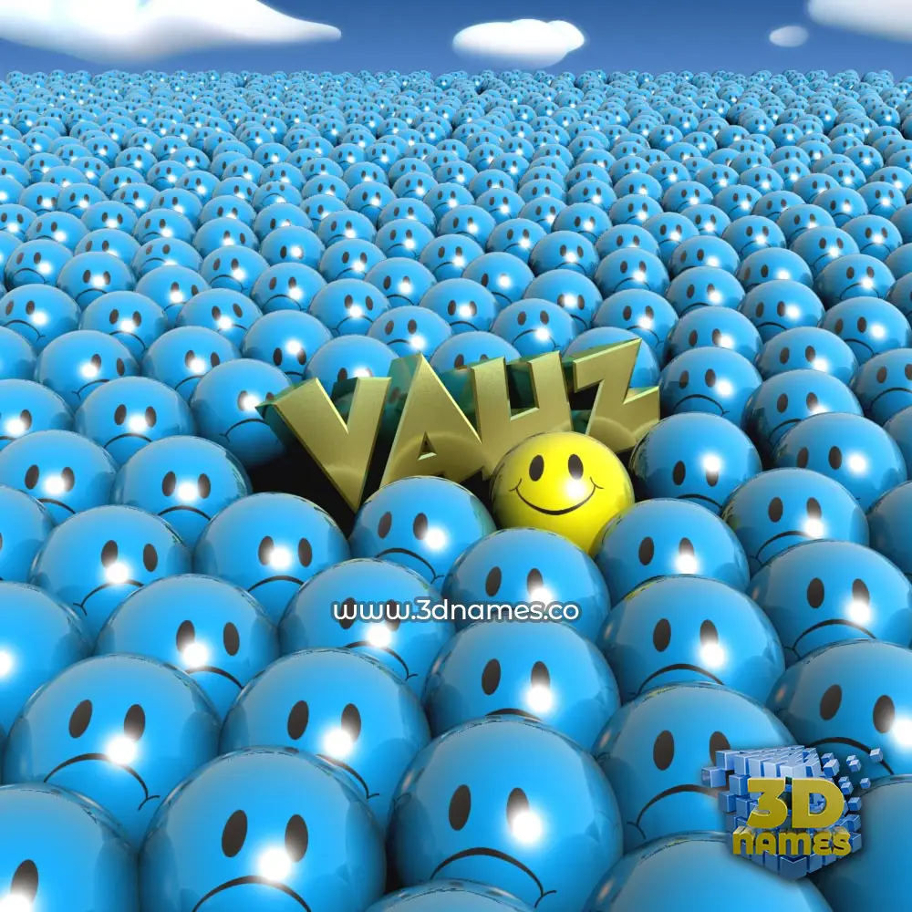 vauz in Special Smileys style - 3D name wallpaper