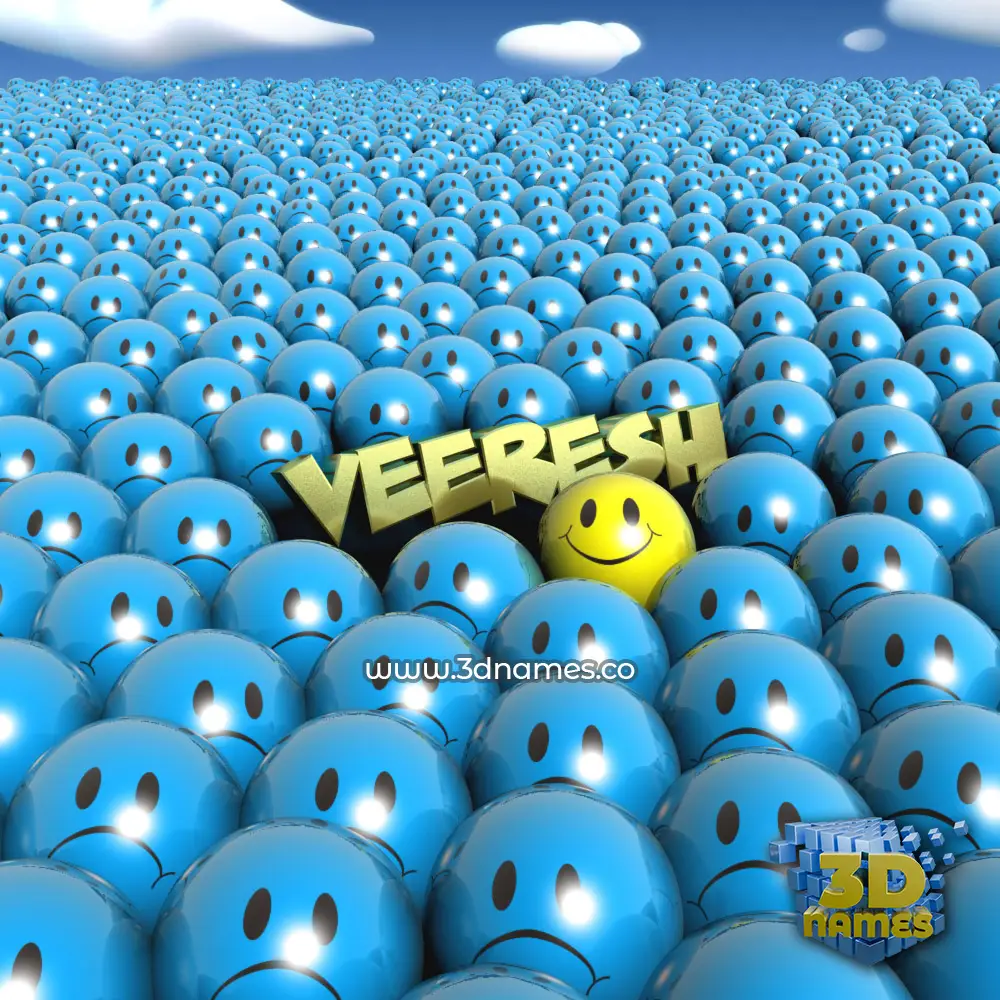 veeresh in Special Smileys style - 3D name wallpaper