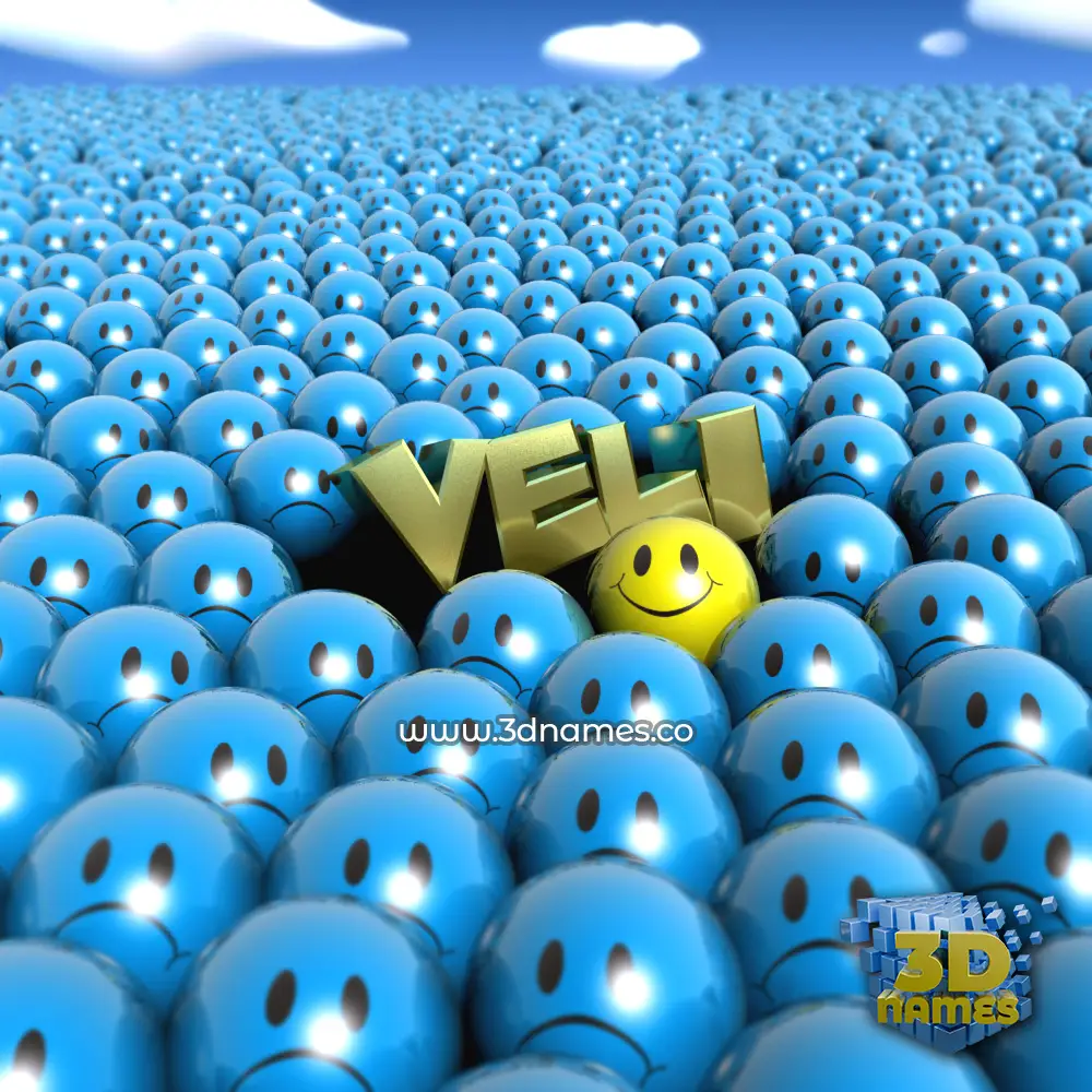veli in Special Smileys style - 3D name wallpaper