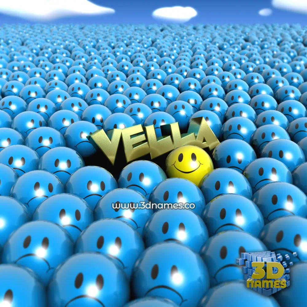 vella in Special Smileys style - 3D name wallpaper