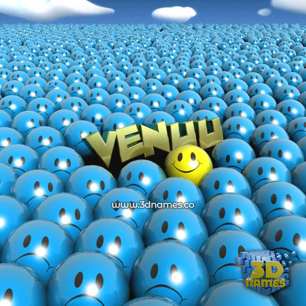 venuu in Special Smileys style - 3D name wallpaper