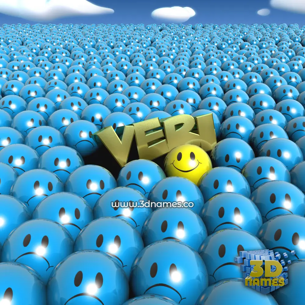 veri in Special Smileys style - 3D name wallpaper