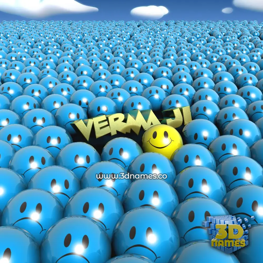 verma ji in Special Smileys style - 3D name wallpaper