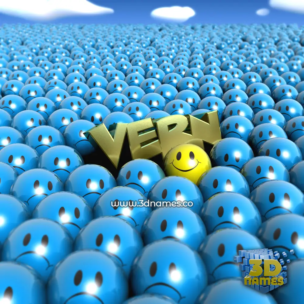 vern in Special Smileys style - 3D name wallpaper