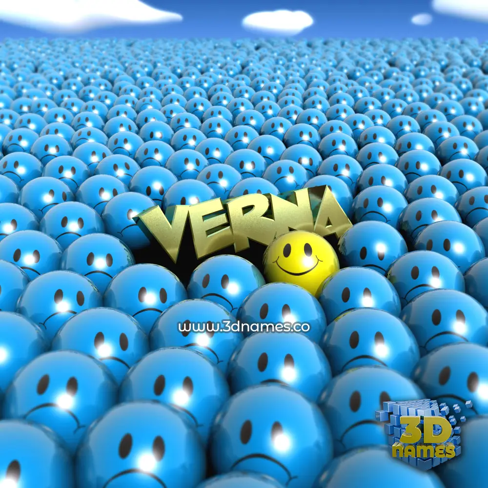 verna in Special Smileys style - 3D name wallpaper