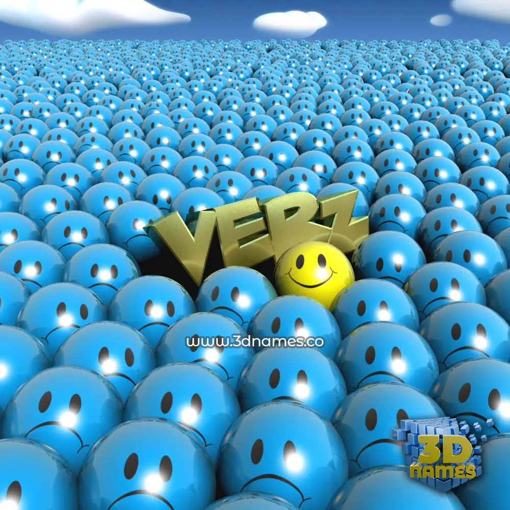 verz in Special Smileys style - 3D name wallpaper